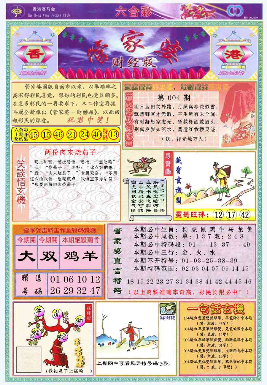 004期管家婆财经版[图]