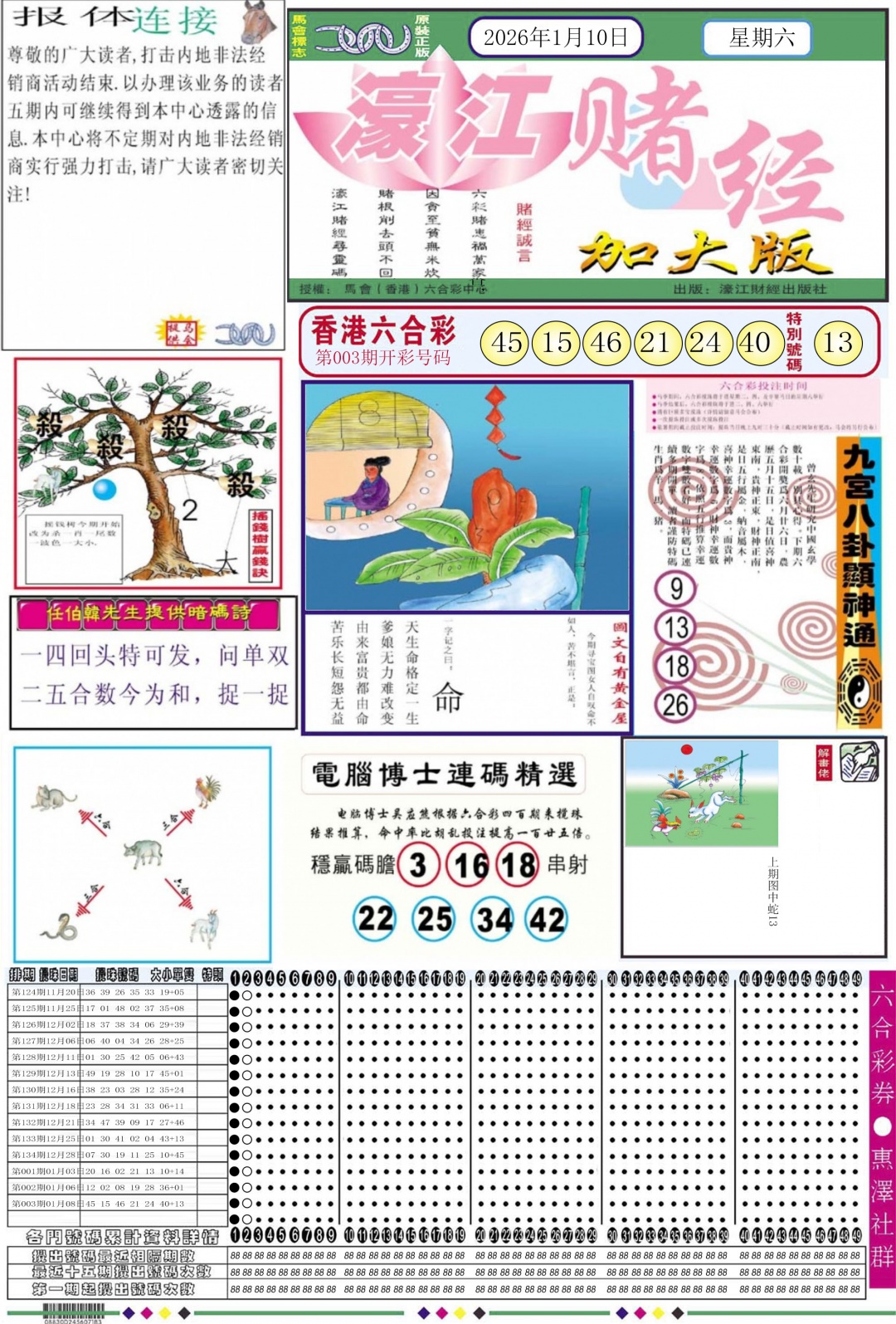 004期濠江赌经A加大版[图]