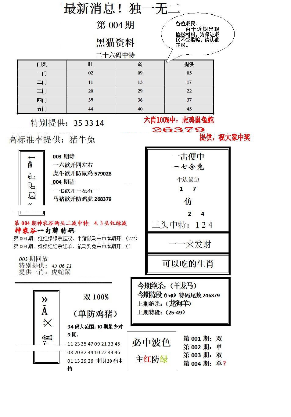 004期独一无二[图]