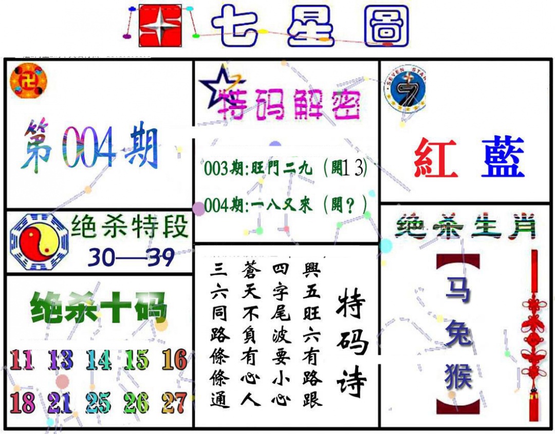 004期七星图A[图]
