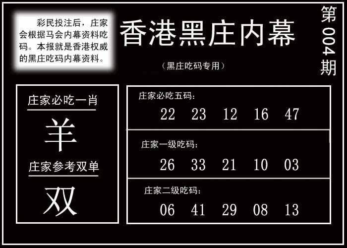 004期香港黑庄内幕[图]