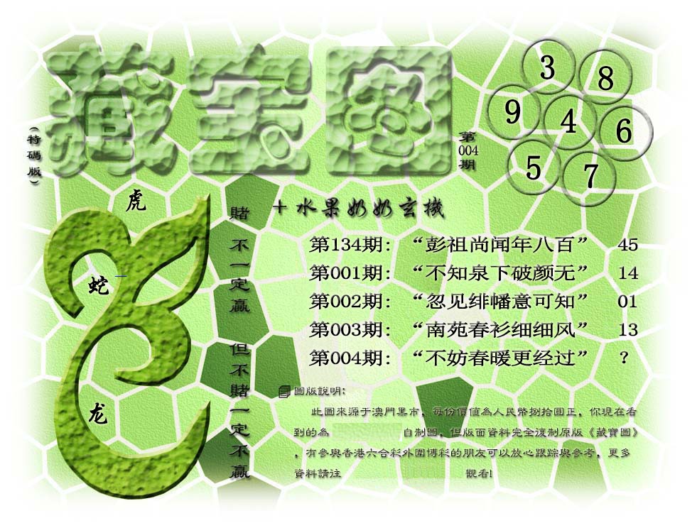 004期藏宝图(正版)[图]