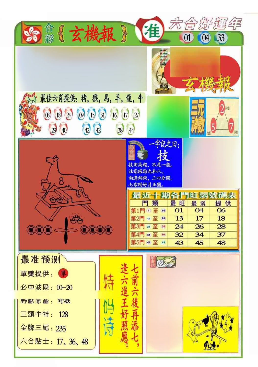 004期马经玄机报(新图推荐)[图]