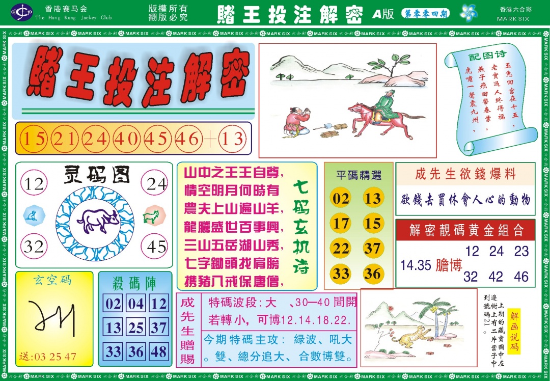 004期赌王投注解密记录[图]