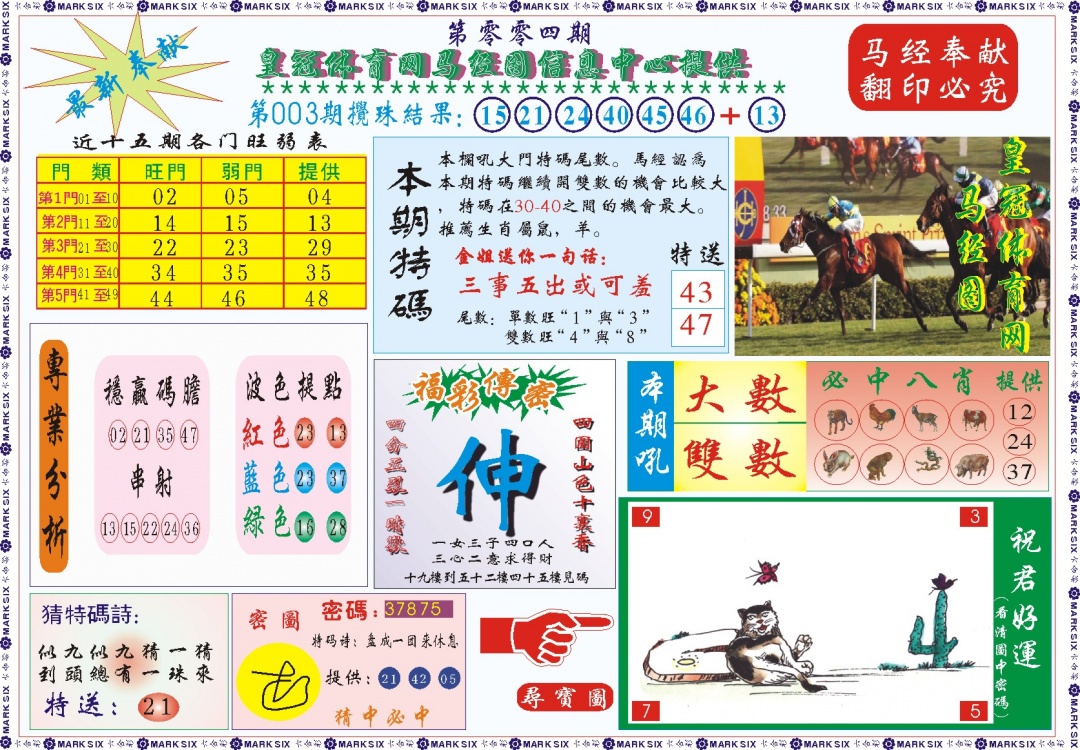 004期皇冠体育网马经图记录[图]