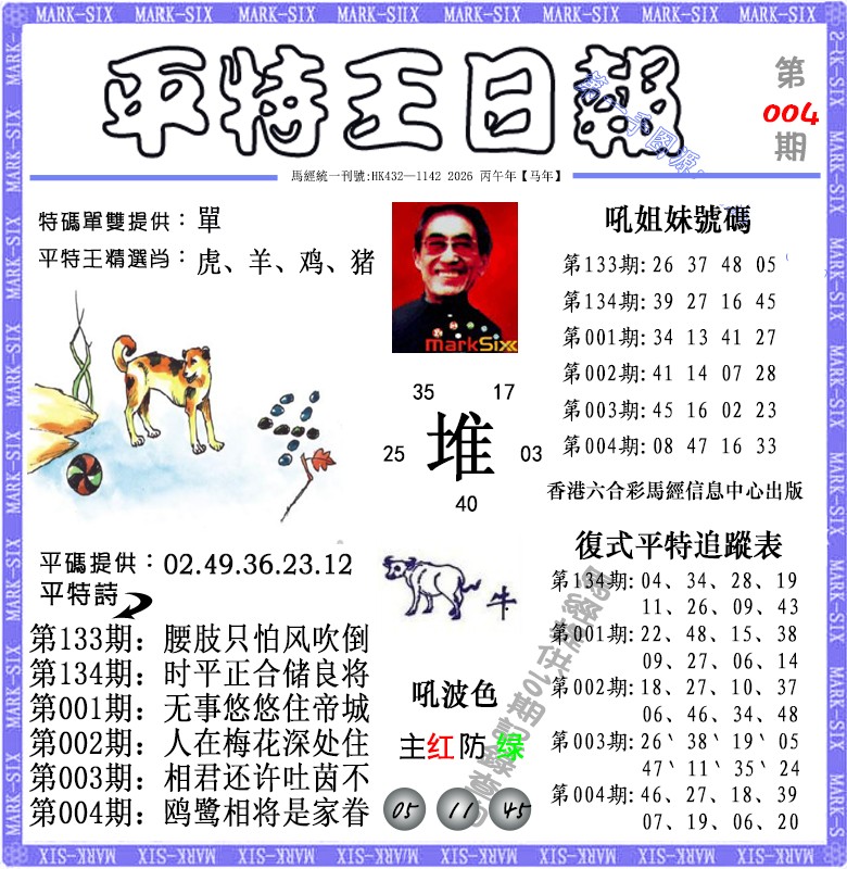 004期平特王日报（荐）[图]