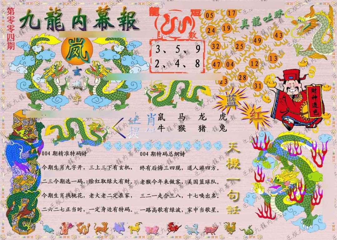 004期正版九龙内幕报[图]