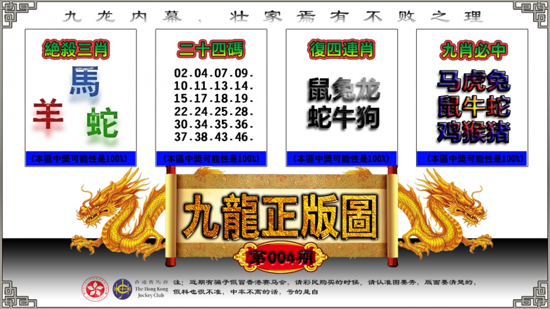 004期九龙正版图[图]